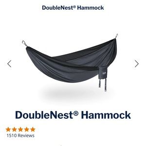 Eno double nest hammock, brown and black